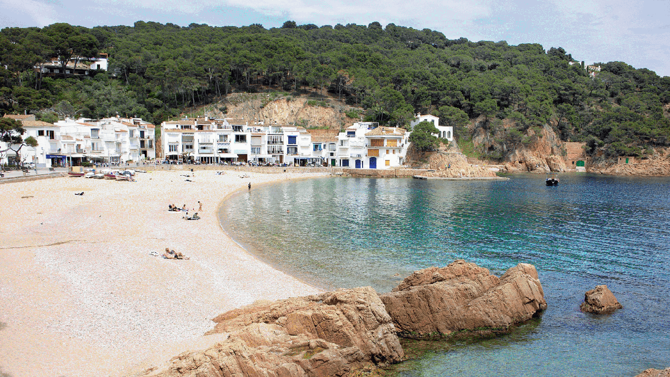 Train in Catalonia during summer